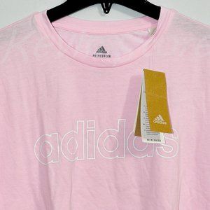 Pink NWT Adidas Ladies' Logo‎ Crop Tee .